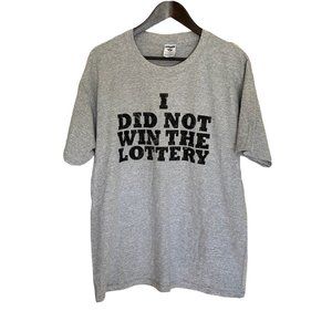 "I Did Not Win The Lottery" Lottery Ticket Movie Promo S/S T-Shirt Men's Size L